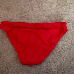 Red scrunch back swimsuit bottoms